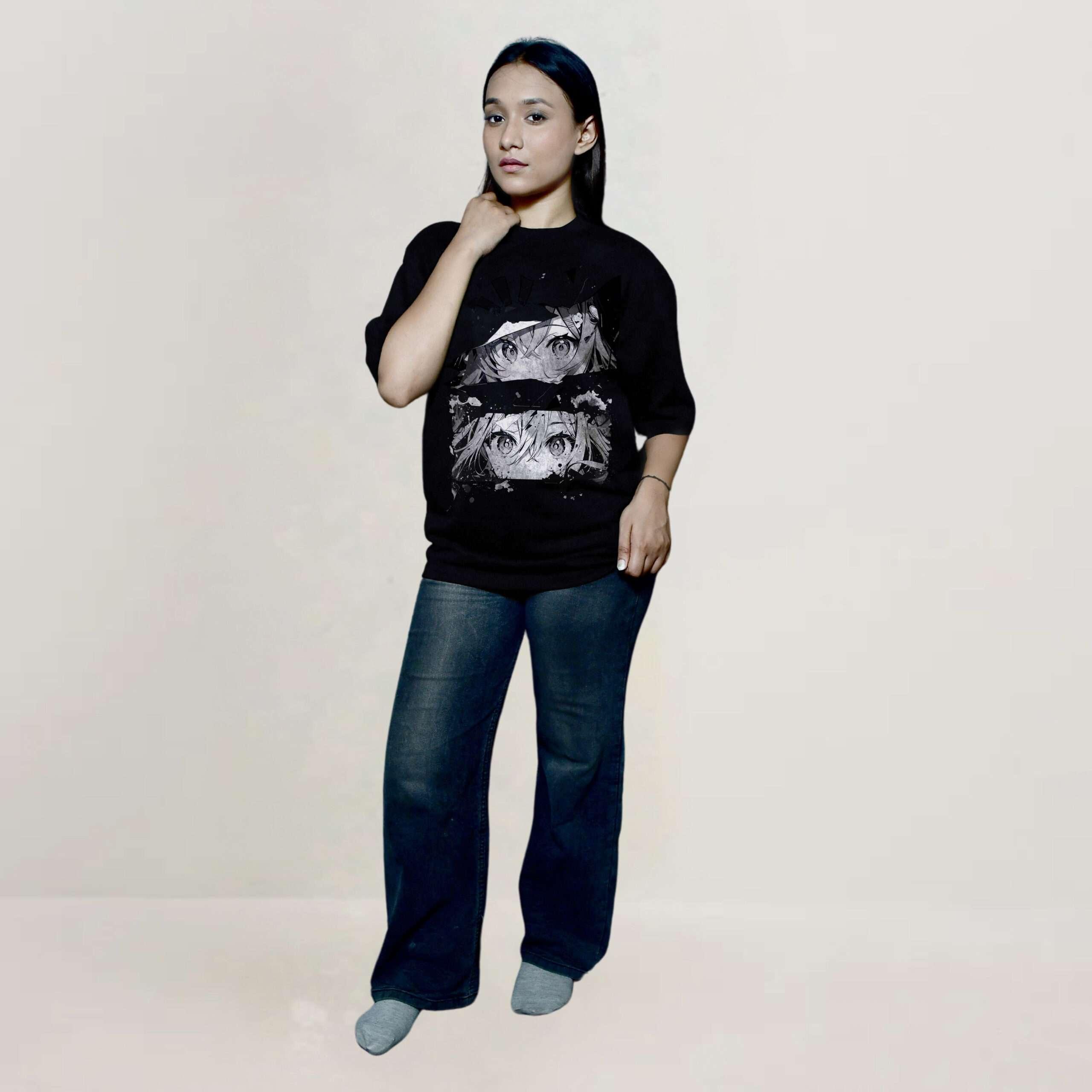 Partywear Cotton round Neck T-shirt for Women's - Image 2